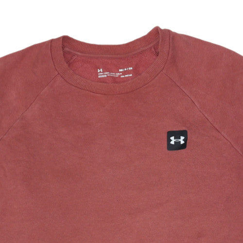 Under Armour Men's Brown Small Pullover Sweatshirt Crew Neck Fleece