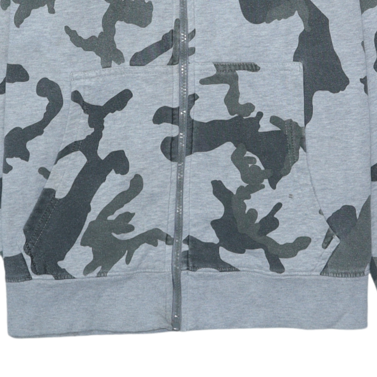 Nike Men's Grey Camouflage Full Zip Hoodie Size L Regular Fit