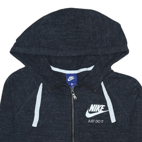Nike Men's Black Small Full Zip Hoodie with Logo and Pockets