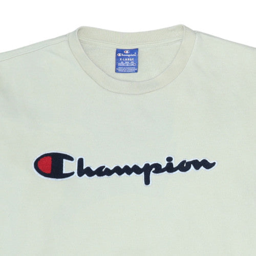 Champion Men's Beige XL Pullover Sweatshirt Crew Neck Cotton