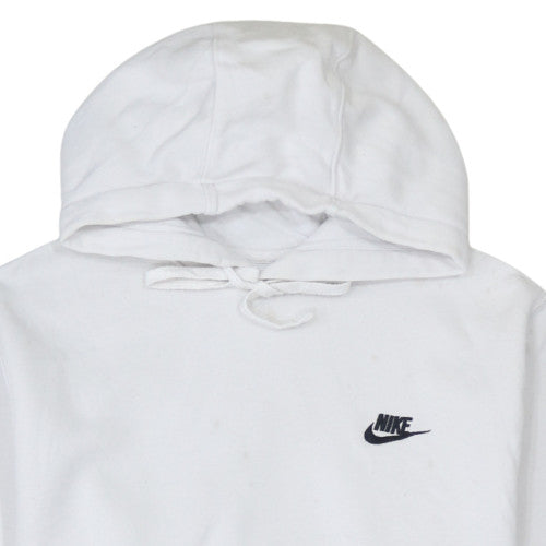 Nike Men's White Pullover Hoodie Medium Fleece Regular Fit