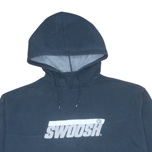 Nike Men's Blue Pullover Hoodie M Logo Graphic Fleece Sweatshirt