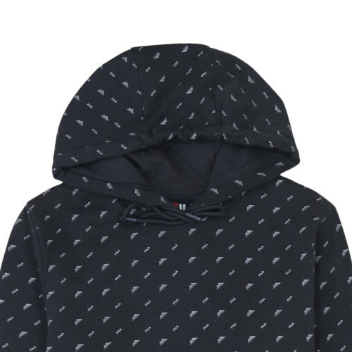 Fila Men's Black XS Pullover Hoodie with Logo Print
