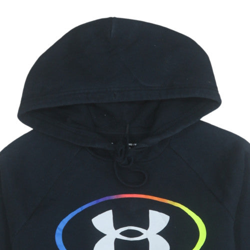 Under Armour Men’s Black Pullover Hoodie M Relaxed Fit Sports Fleece
