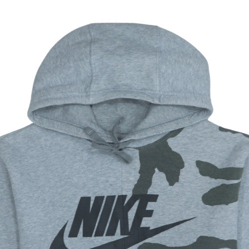 Nike Men's Grey Camouflage Pullover Hoodie Size M Cotton Blend