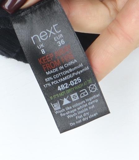 Next Women’s Black Roll Neck Bodycon Knit Dress Size 8