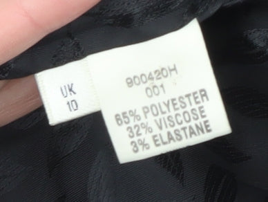 Viyella Womens Black Size 10 Classic Mid-Length Blazer Jacket