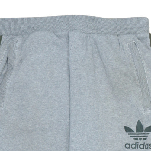 Adidas Men's Grey Regular Fit Sweatpants L Tapered Fleece
