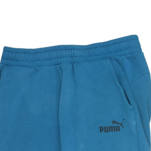 Puma Men's Blue Fleece Jogger Trousers Size M Elastic Waist