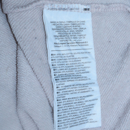 Nike Womens Grey Beige Pullover Hoodie Medium Fleece Sweatshirt
