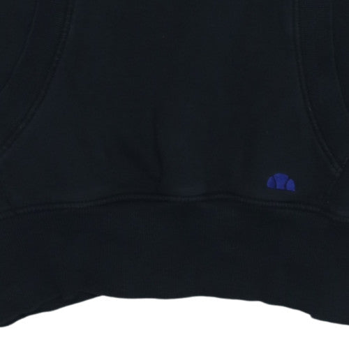 Ellesse Men’s Black Pullover Hoodie M Logo Sports Fleece