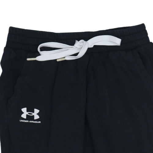 Under Armour Women's Black Jogger Sweatpants Size S Fleece Tapered Fit