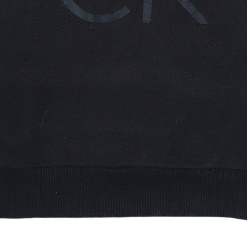 Calvin Klein Jeans Womens Black Crew Neck Pullover Sweatshirt Size S