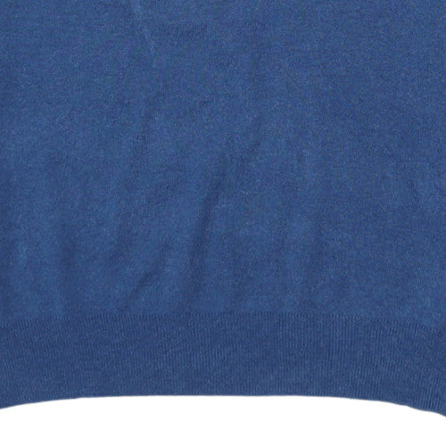 Polo Ralph Lauren Men's Blue XL V-Neck Cashmere Jumper