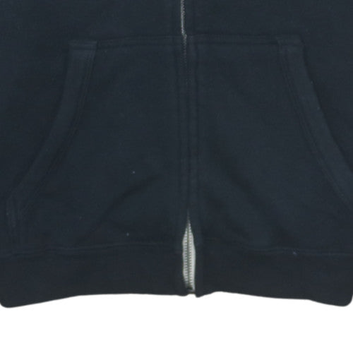 Quiksilver Womens Black Full Zip Hoodie Size 14 Graphic Print
