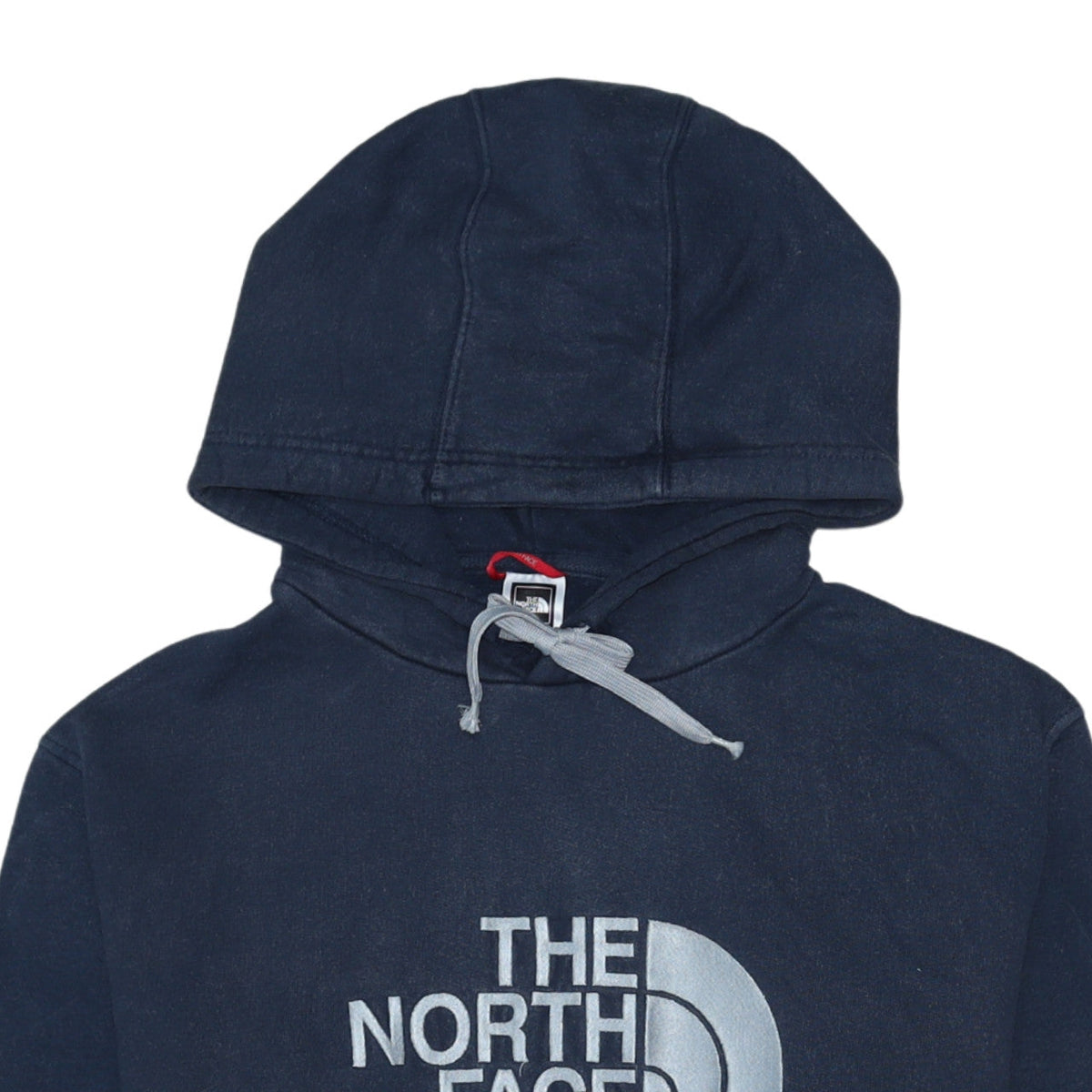 The North Face Men's Blue Pullover Hoodie L Logo Cotton Fleece