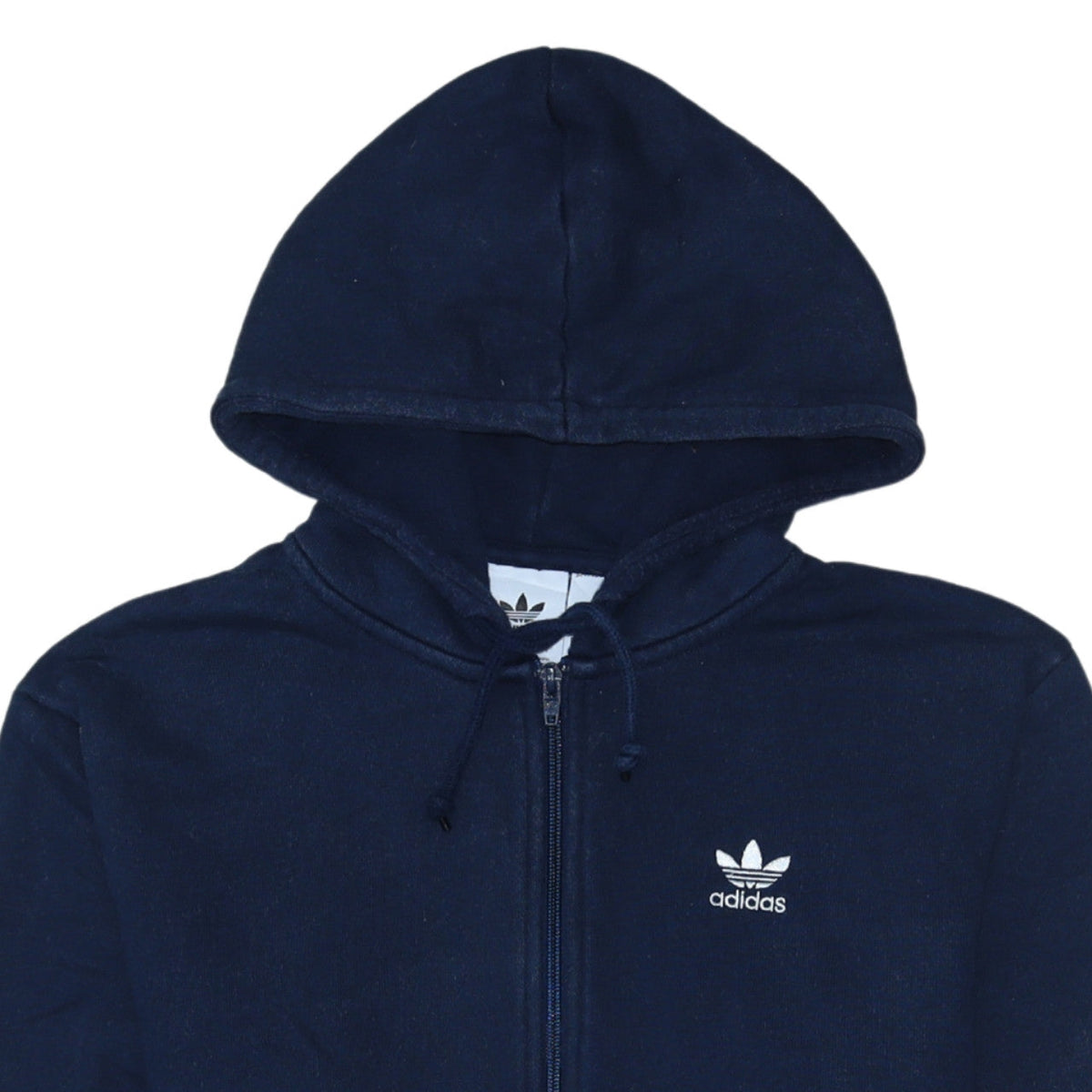 Adidas Men’s Blue Full Zip Hoodie Size M Regular Fit Logo Sportswear