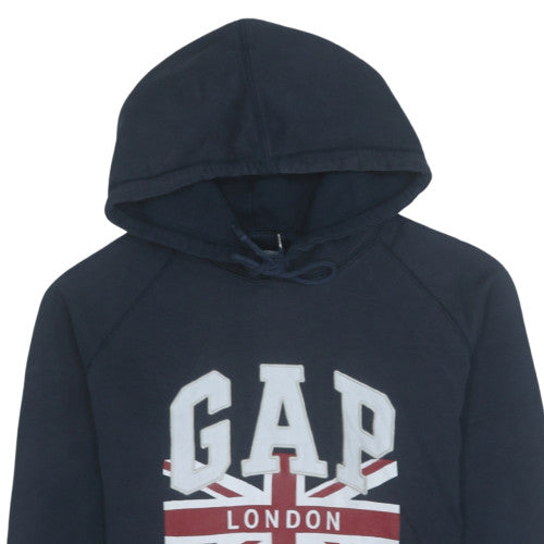 Gap Men's Blue London Logo Pullover Hoodie Size M
