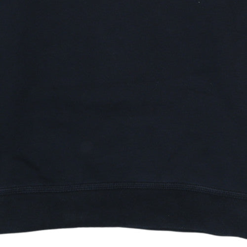 Nike Womens Black L Pullover Sweatshirt Crew Neck Cotton Blend