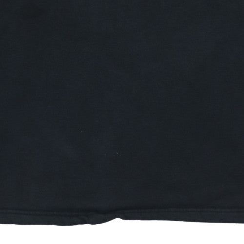 Adidas Women Black 1/4 Zip Pullover Sweatshirt UK 12 Logo Print