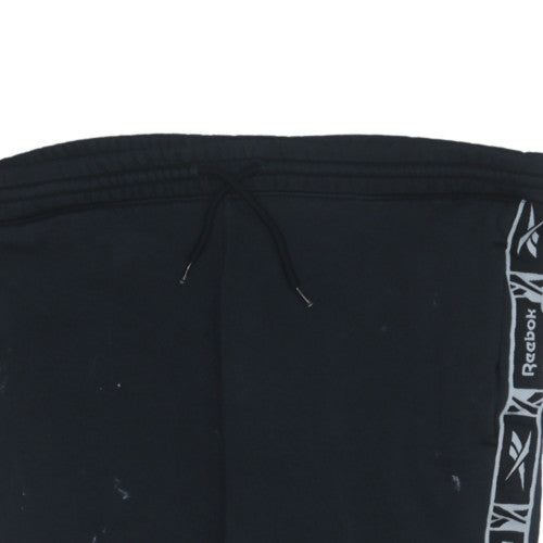 Reebok Men's Black Jogger Trousers L Regular Fit Activewear