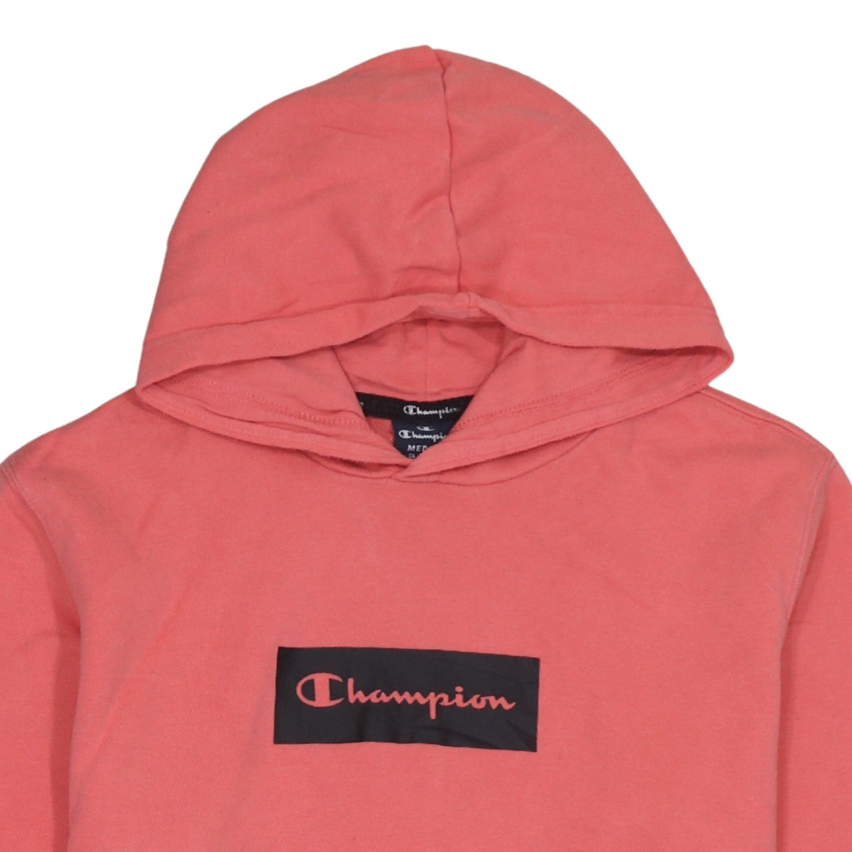 Champion Men's Pink Pullover Hoodie Medium Logo Graphic Sweatshirt
