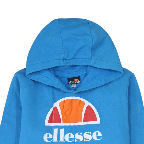 Ellesse Boys Blue & White Pullover Hoodie 13-14 Years Cotton Blend