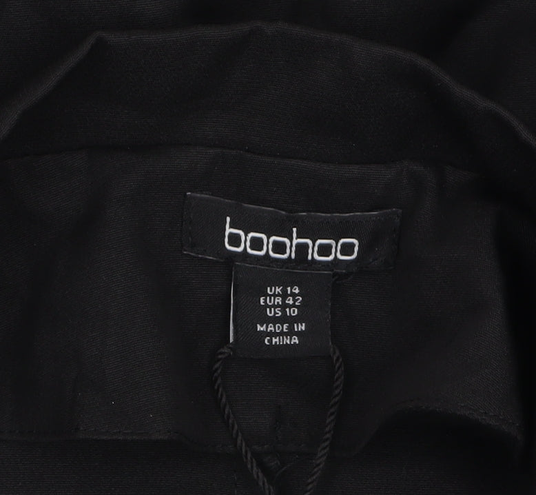 Boohoo Women’s Black Wrap Blazer Dress Size 14 Partywear