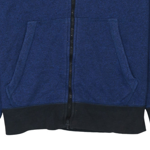 Nike Men's Blue Full Zip Hoodie Size S Fleece Cotton Blend