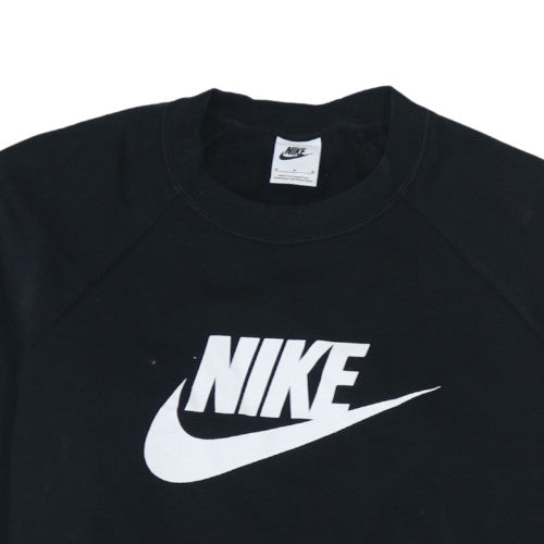 Nike Women's Black Medium Pullover Sweatshirt Crew Neck Logo