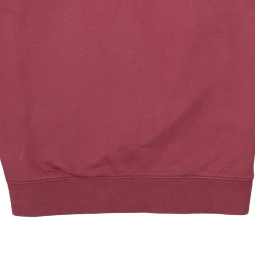 Nike Women’s Burgundy 1/4 Zip Oversized Sweatshirt M Cotton Blend