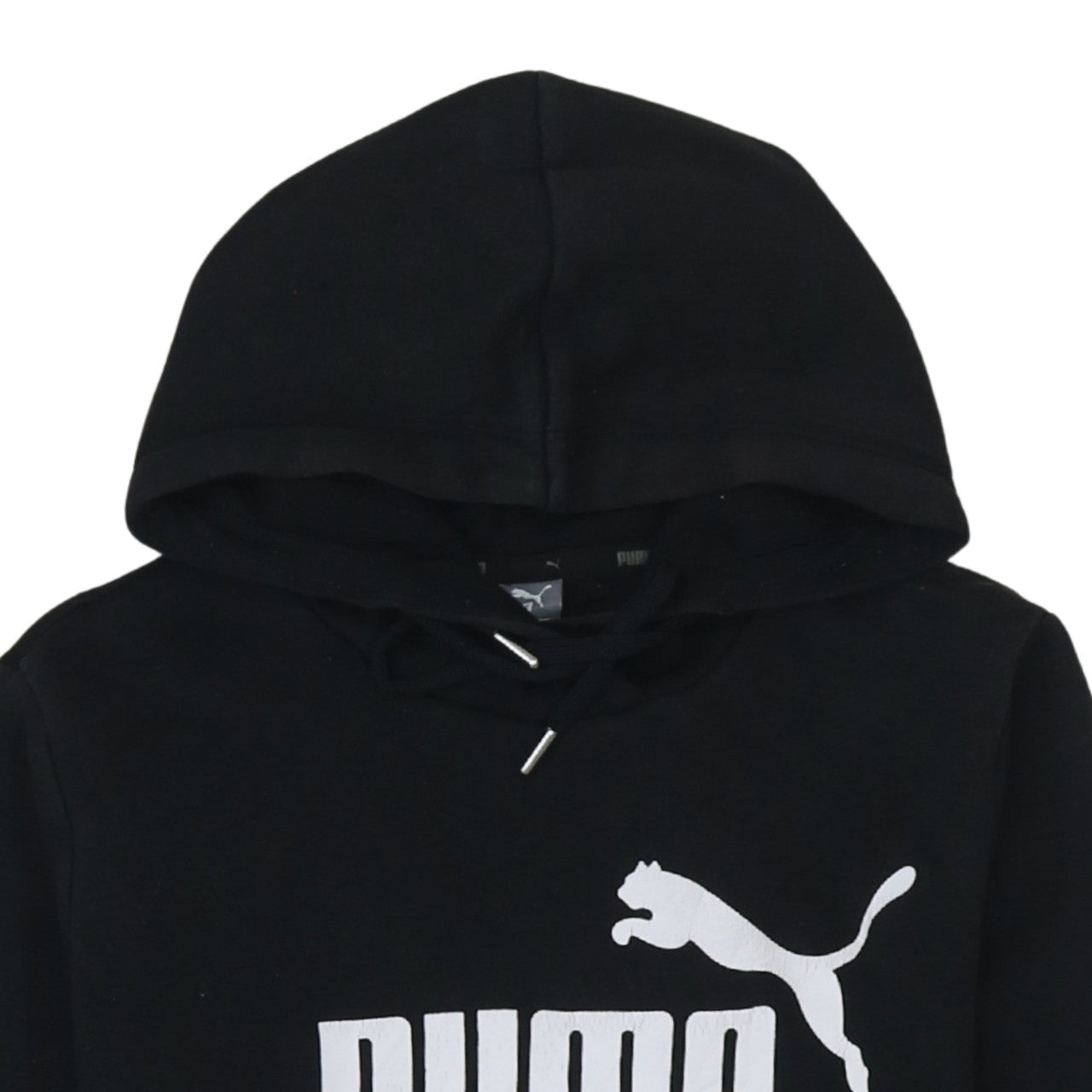 Puma Womens Black Size 10 Pullover Hoodie Sweatshirt with Logo