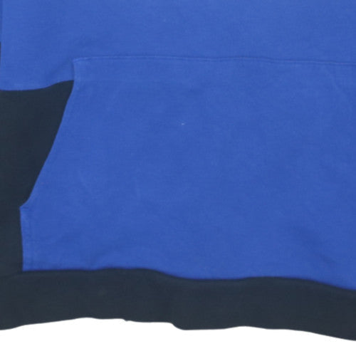 Adidas Blue Teens Pullover Hoodie Sweatshirt 18 Logo Sportswear
