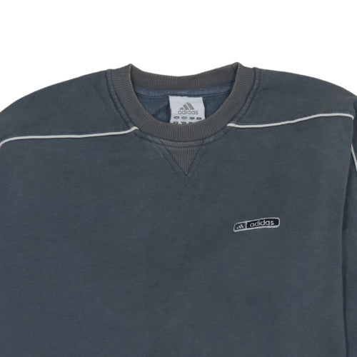 Adidas Men's Grey Pullover Sweatshirt XS Regular Fit Crew Neck