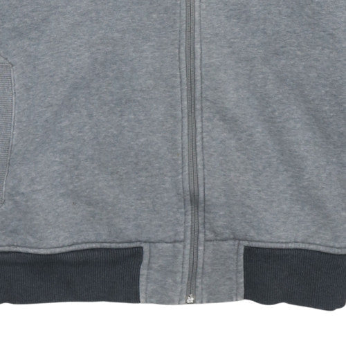 Nike Mens Grey Full Zip Hoodie Oregon Embroidered Logo Size L
