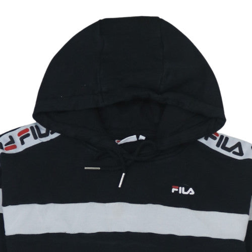 Fila Mens Black XS Pullover Hoodie Logo Sportswear