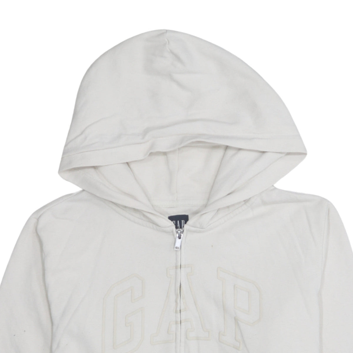 Gap Men’s Ivory Full Zip Hoodie XL Classic Cotton Blend
