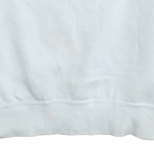 Nike Women White XS Crew Neck Pullover Sweatshirt Logo Tape Sleeve