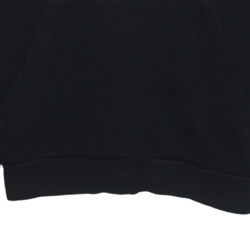 Adidas Boys Black Pullover Fleece Hoodie 13-14 Years Regular Fit