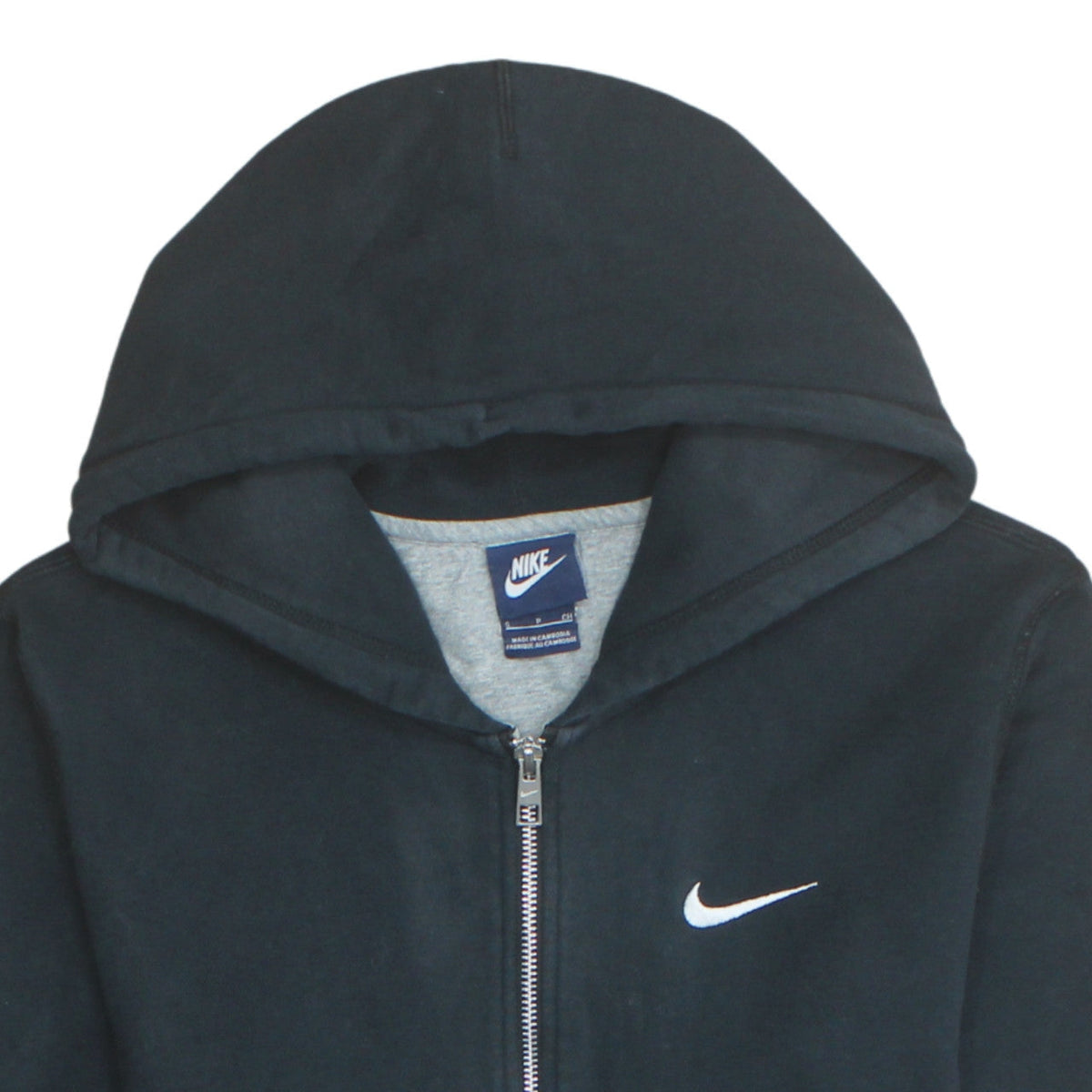 Nike Men's Black Full Zip Hoodie Size S Cotton Sportswear
