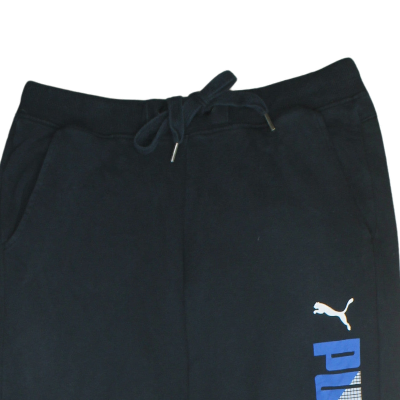 Puma Men’s Black Sweatpants M Regular Fit Drawstring Activewear Trousers