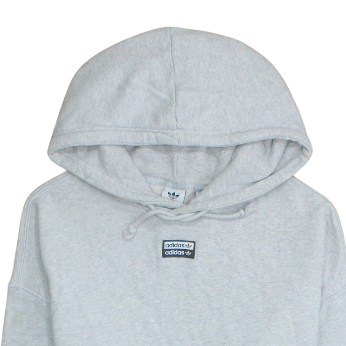 Adidas Women Grey Pullover Hoodie Size 12 Cotton Blend Casual