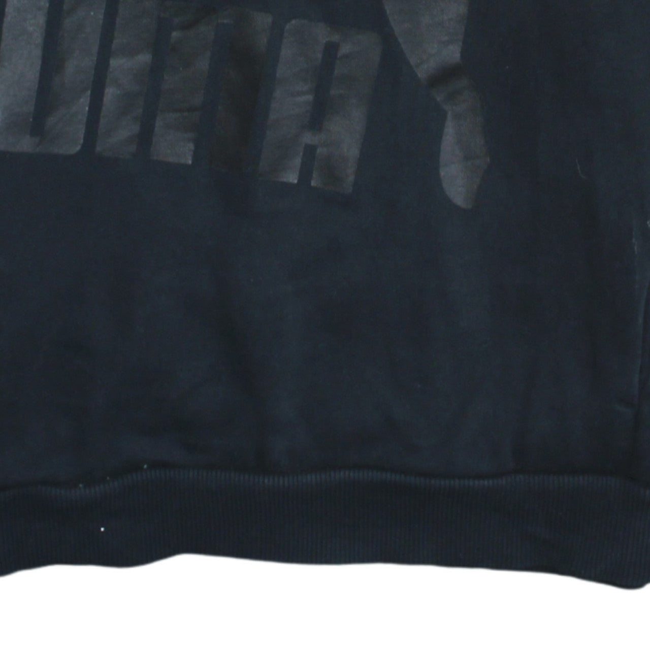 Puma Womens Black Size 10 1/4 Zip Logo Hoodie Sweatshirt
