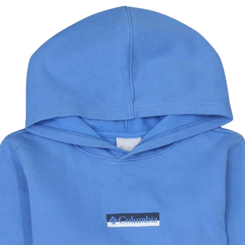 Columbia Women’s Blue Pullover Hoodie Size L Cotton Blend Fleece