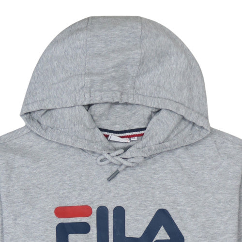 Fila Men's Grey Pullover Hoodie Medium Cotton Blend Sportswear