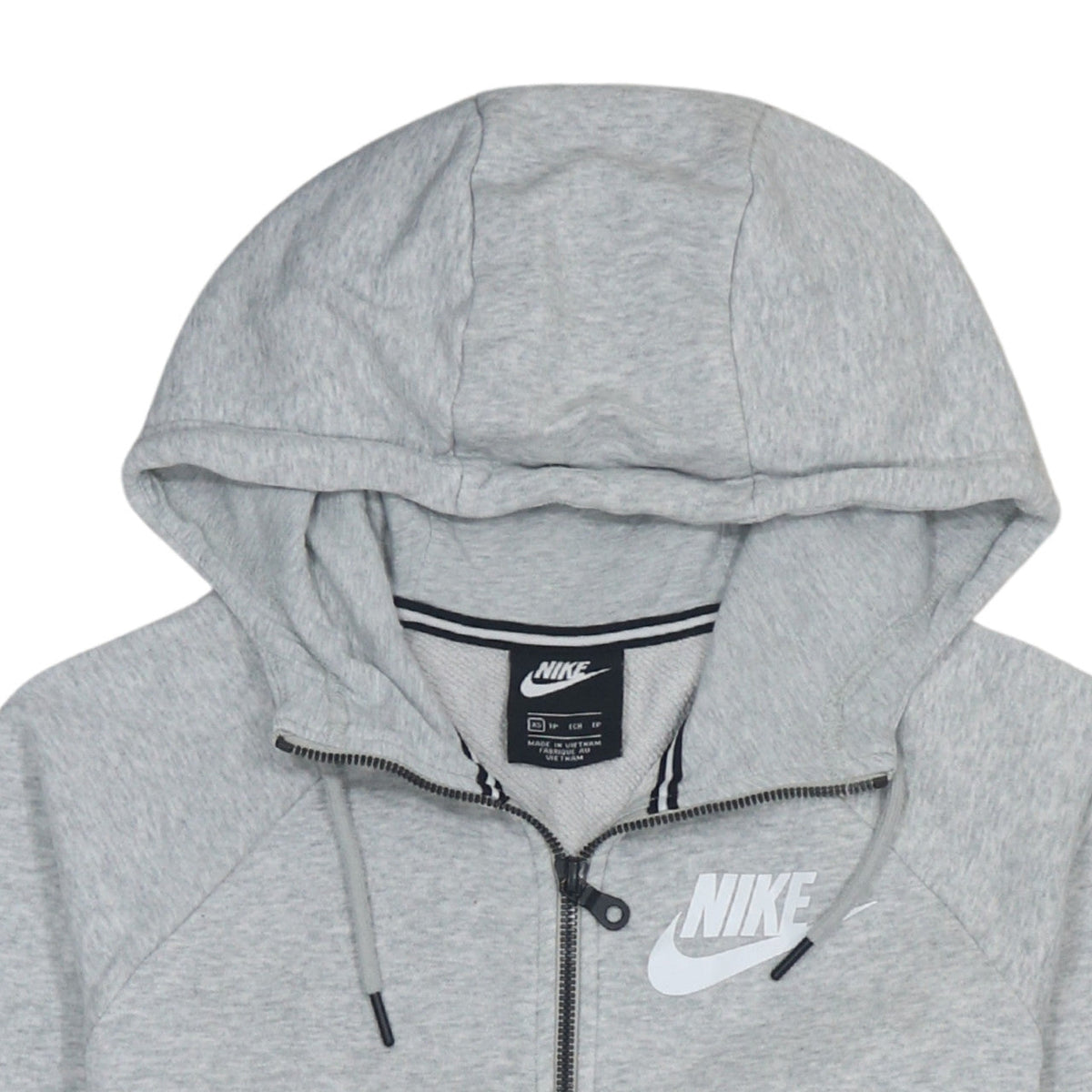 Nike Men's Grey XS Full Zip Hoodie with Logo