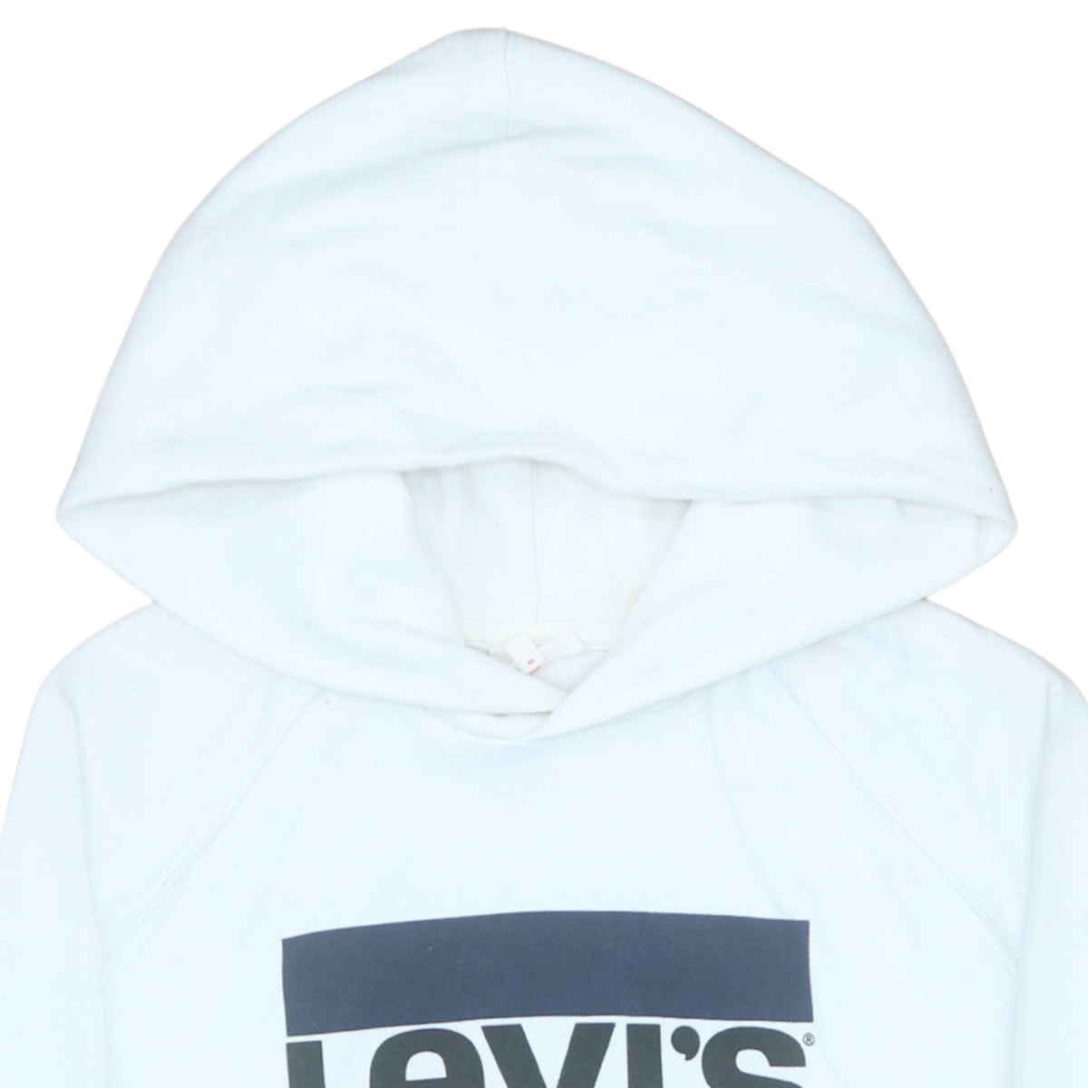 Levi's White Pullover Hoodie Unisex Adults XS Logo Fleece Sweatshirt