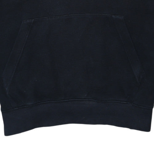 Nike Women's Black Pullover Hoodie Medium Cotton Blend Logo Sweatshirt