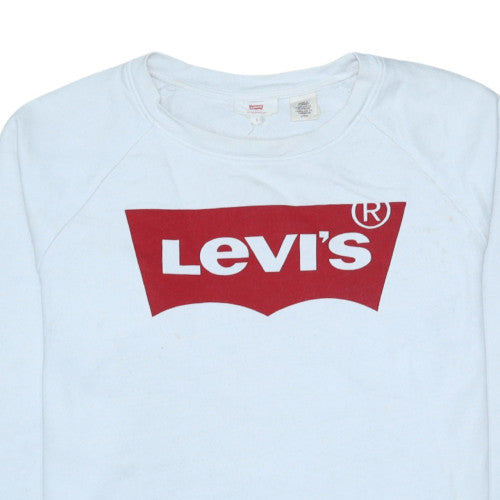Levi's Men's White Logo Pullover Sweatshirt Size S Regular Fit