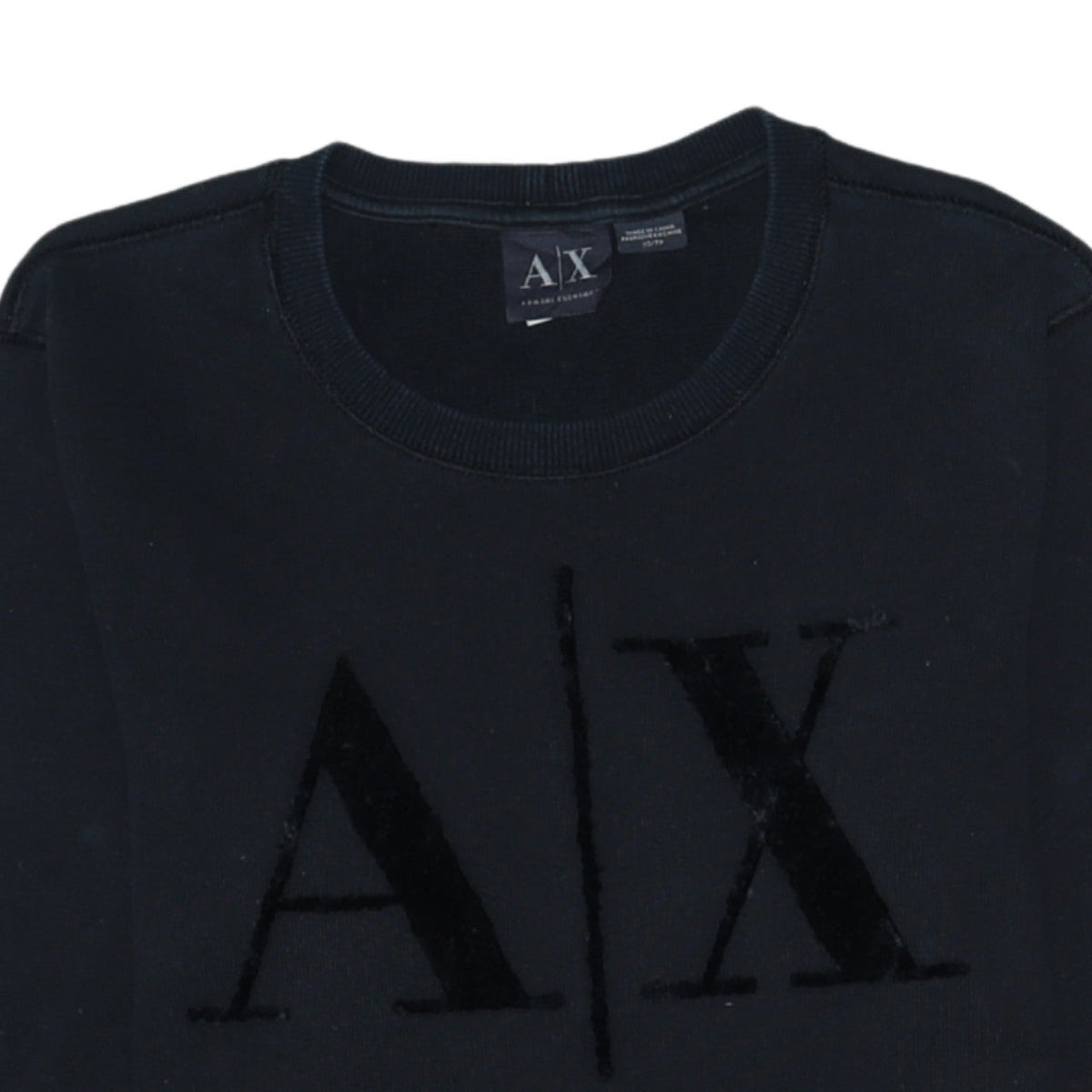 Armani Exchange Men's Black XS Pullover Logo Sweatshirt